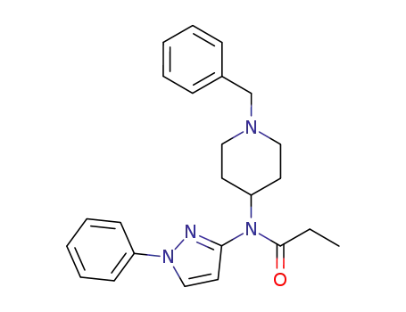 Molecular Structure of 425644-23-1 (N-(1-phenylpyrazol-3-yl)-N-(1-benzyl-4-piperidyl)propanamide)
