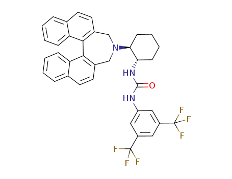 Molecular Structure of 1069114-13-1 (N-[3,5-bis(trifluoroMethyl)phenyl]-N'-[(1S,2S)-2-[(11bR)-3,5-dihydro-4H-dinaphth[2,1-c:1',2'-e]azepin-4-yl]cyclohexyl]-Urea)