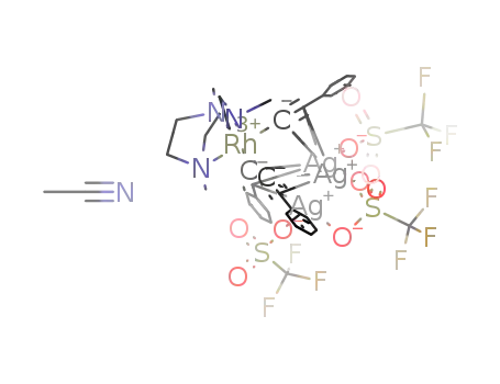 [((N,N',N''-trimethyl-1,4,7-triazacyclononane)Rh(phenylacetylide)3)Ag<sub>3</sub>(triflate)3]-acetonitrile(1/1)