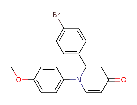 Molecular Structure of 1245135-99-2 (2-(4-bromophenyl)-1-(4-methoxyphenyl)-2,3-dihydropyridin-4(1H)-one)