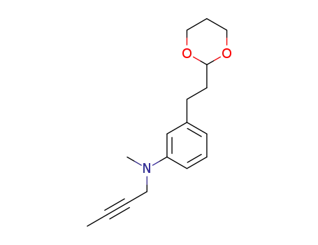 Molecular Structure of 411242-58-5 (N-but-2-ynyl-N-3-[2-(1,3-dioxan-2-yl)ethyl]-N-methylaniline)