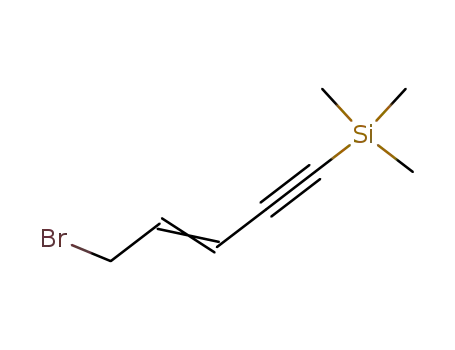 Molecular Structure of 84214-06-2 (Silane, (5-bromo-3-penten-1-ynyl)trimethyl-, (E)-)