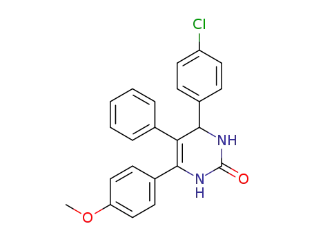 Molecular Structure of 1207548-70-6 (4-(4-chlorophenyl)-6-(4-methoxyphenyl)-5-phenyl-3,4-dihydropyrimidin-2(1H)-one)