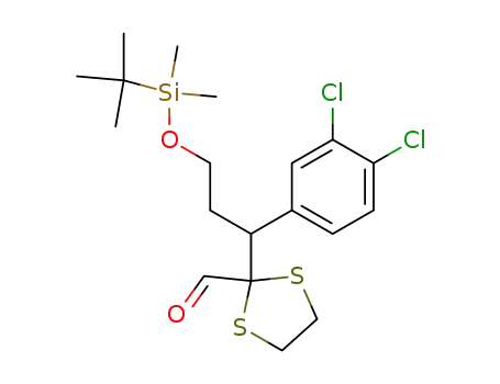 2-[3-(<i>tert</i>-butyl-dimethyl-silanyloxy)-1-(3,4-dichloro-phenyl)-propyl]-[1,3]dithiolane-2-carbaldehyde