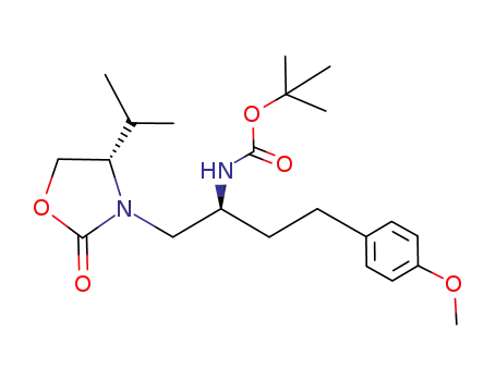 [(S)-1-((S)-4-isopropyl-2-oxo-oxazolidin-3-ylmethyl)-3-(4-methoxy-phenyl)-propyl]-carbamic acid tert-butyl ester