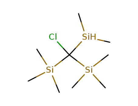Molecular Structure of 101017-23-6 (Silane, [chloro(dimethylsilyl)methylene]bis[trimethyl-)