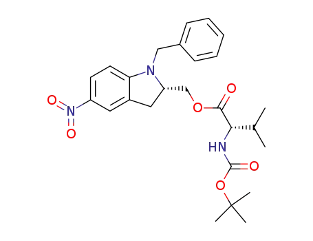 (S)-(+)-N-benzyl-2-[[[N-(tert-butoxycarbonyl)-L-valyl]oxy]methyl]-5-nitroindoline