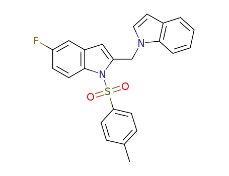 5-fluoro-2-(indol-1-ylmethyl)-1-(toluene-4-sulfonyl)-1H-indole