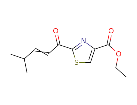 Molecular Structure of 944559-46-0 (Ethyl 2-(4-Methyl-pent-2-enoyl)-thiazole-4-carboxylate)