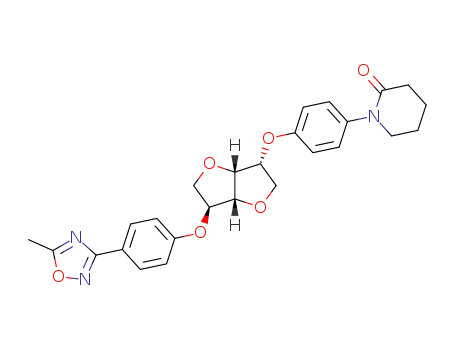 2-O-[4'-(5''-methyl[1,2,4]oxadiazol-3''-yl)phenyl]-5-O-[4'''-(piperidin-2''''-on-1''''-yl)phenyl]-1,4:3,6-dianhydro-D-sorbitole
