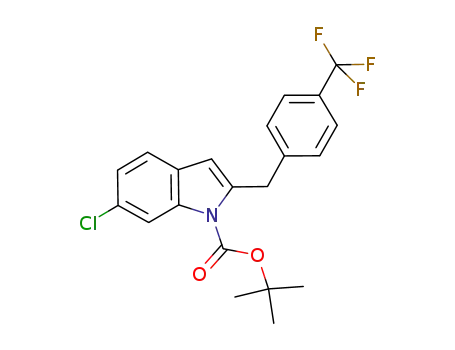 6-chloro-2-(4-trifluoromethyl-benzyl)-indole-1-carboxylic acid tert-butyl ester