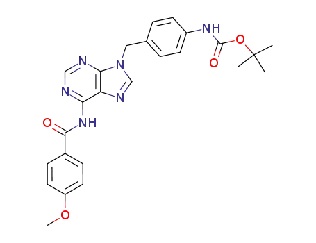 Carbamic acid,
[4-[[6-[(4-methoxybenzoyl)amino]-9H-purin-9-yl]methyl]phenyl]-,
1,1-dimethylethyl ester