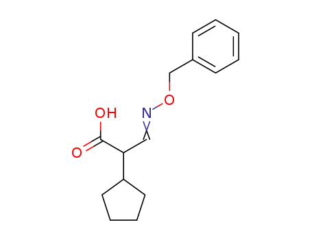 Molecular Structure of 607714-70-5 (3-[(E)-Benzyloxyimino]-2-cyclopentyl-propionic acid)
