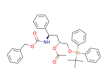 Acetic acid (1R,3R)-3-benzyloxycarbonylamino-1-(tert-butyl-diphenyl-silanyloxymethyl)-3-phenyl-propyl ester