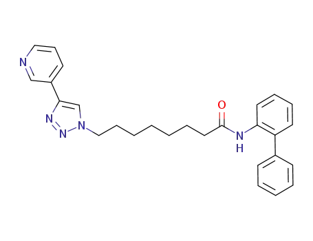 Molecular Structure of 1202580-59-3 (1H-1,2,3-Triazole-1-octanamide, N-[1,1'-biphenyl]-2-yl-4-(3-pyridinyl)-)