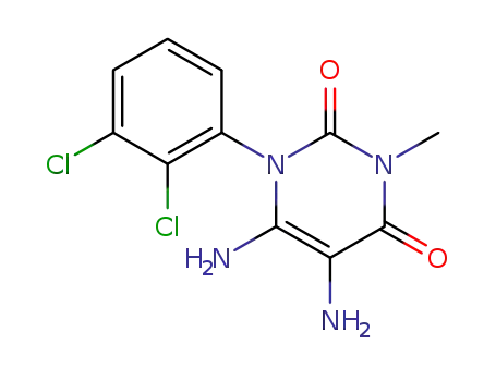 2,4(1H,3H)-Pyrimidinedione,
5,6-diamino-1-(2,3-dichlorophenyl)-3-methyl-
