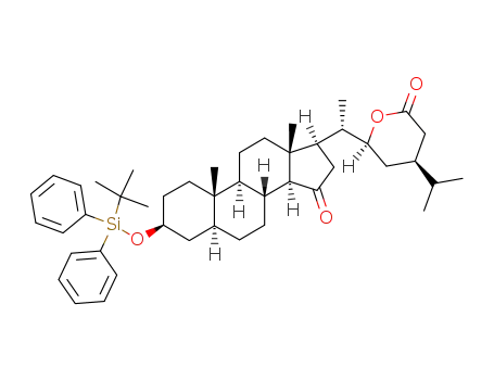 (4S,6S)-6-{(S)-1-[(3S,5S,8R,9S,10S,13R,14S,17R)-3-(tert-Butyl-diphenyl-silanyloxy)-10,13-dimethyl-15-oxo-hexadecahydro-cyclopenta[a]phenanthren-17-yl]-ethyl}-4-isopropyl-tetrahydro-pyran-2-one