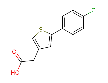 Molecular Structure of 177540-86-2 (3-Thiopheneacetic acid, 5-(4-chlorophenyl)-)