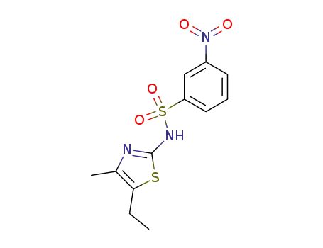 Molecular Structure of 804482-38-0 (Benzenesulfonamide, N-(5-ethyl-4-methyl-2-thiazolyl)-3-nitro-)