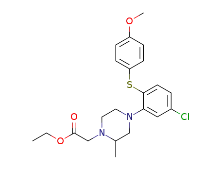 {4-[5-chloro-2-(4-methoxy-phenylsulfanyl)-phenyl]-2-methyl-piperazin-1-yl}-acetic acid ethyl ester