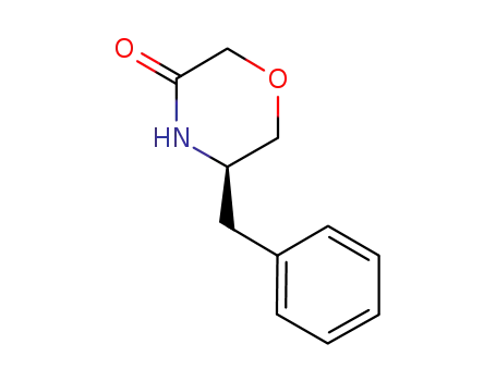 Molecular Structure of 1052210-00-0 ((5R)-5-(phenylMethyl)-3-Morpholinone)