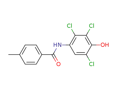 Molecular Structure of 314751-03-6 (Benzamide, 4-methyl-N-(2,3,5-trichloro-4-hydroxyphenyl)-)