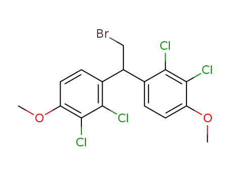 Molecular Structure of 397301-38-1 (1,1'-(2-BroMoethylidene)bis[2,3-dichloro-4-Methoxy-benzene)