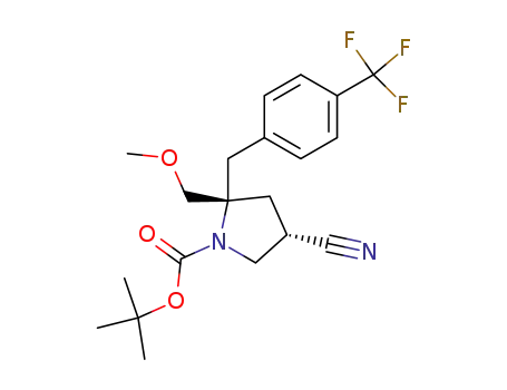 (2S,4S)-4-Cyano-2-methoxymethyl-2-(4-trifluoromethyl-benzyl)-pyrrolidine-1-carboxylic acid tert-butyl ester