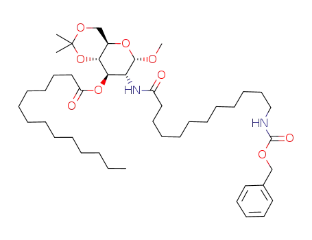 methyl 2-[(12-benzyloxycarbonylamino)dodecanoyl]amino-2-deoxy-4,6-isopropylidene-3-O-tetradecanoyl-α-D-glucopyranoside