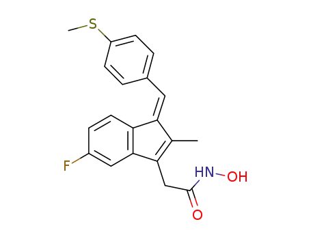 (Z)-2-(6-fluoro-2-methyl-3-(4-(methylthio)benzylidene)-3H-inden-1-yl)-N-hydroxyacetamide