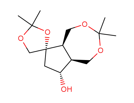(1S,3R,4S,5R)-1,6:7,8-bis-O-isopropylidene-1,4,5-tris(hydroxymethyl)cyclopentane-1,3-diol