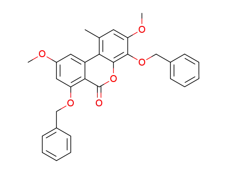 4,7-bis-benzyloxy-3,9-dimethoxy-1-methyl-benzo[<i>c</i>]chromen-6-one