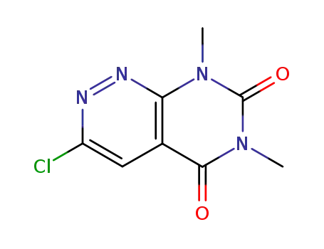 Molecular Structure of 85168-03-2 (Pyrimido[4,5-c]pyridazine-5,7(6H,8H)-dione, 3-chloro-6,8-dimethyl-)