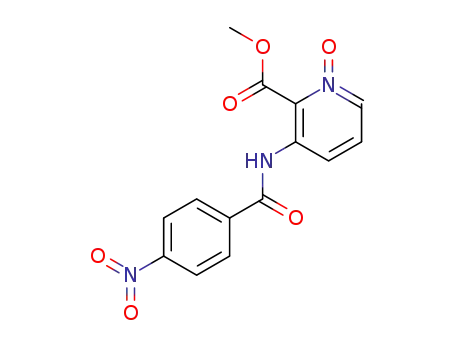 Molecular Structure of 400722-93-2 (2-Pyridinecarboxylic acid, 3-[(4-nitrobenzoyl)amino]-, methyl ester,
1-oxide)