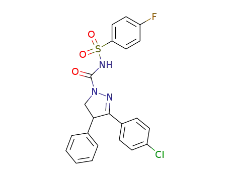 1H-Pyrazole-1-carboxamide,
3-(4-chlorophenyl)-N-[(4-fluorophenyl)sulfonyl]-4,5-dihydro-4-phenyl-
