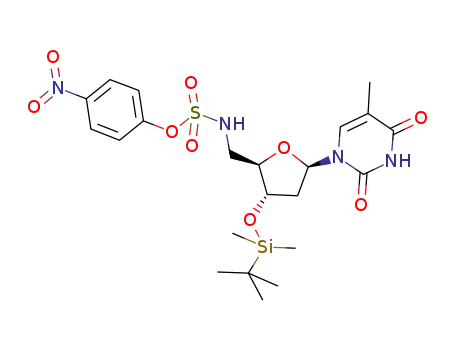 4-nitrophenyl 3'-O-(tert-butyldimethylsilyl)-5'-deoxythymidine-3'-sulfamate