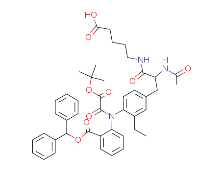 2-({4-[2-acetylamino-2-(4-carboxy-butylcarbamoyl)-ethyl]-2-ethyl-phenyl}-tert-butoxyoxalyl-amino)-benzoic acid benzhydryl ester