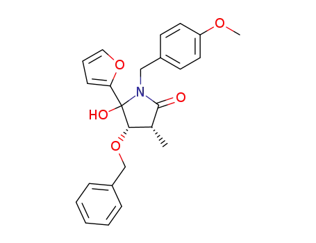 2-Pyrrolidinone,
5-(2-furanyl)-5-hydroxy-1-[(4-methoxyphenyl)methyl]-3-methyl-4-(phenyl
methoxy)-, (3R,4S)-