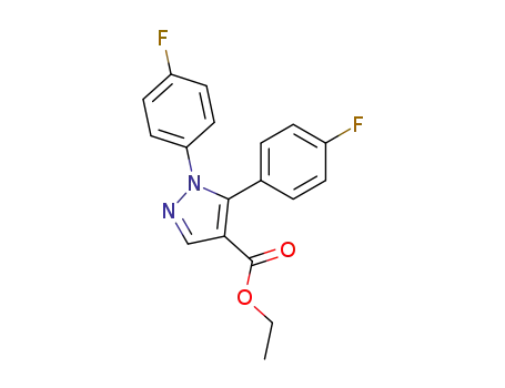 1,5-bis-(4-fluoro-phenyl)-1<i>H</i>-pyrazole-4-carboxylic acid ethyl ester