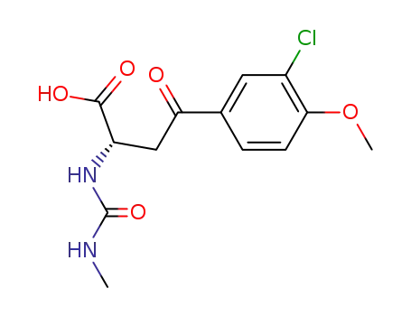 (S)-4-(3-Chloro-4-methoxy-phenyl)-2-(3-methyl-ureido)-4-oxo-butyric acid
