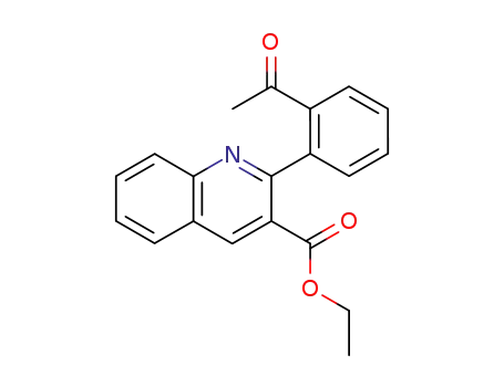 Molecular Structure of 638169-42-3 (2-(2-acetylphenyl)quinoline-3-carboxylic acid ethyl ester)