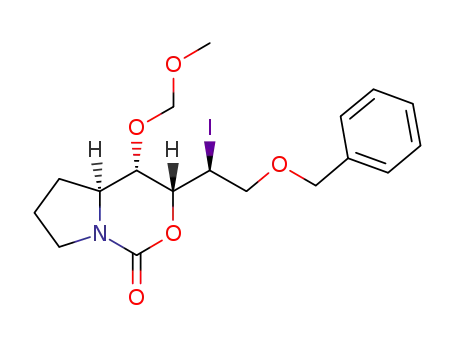 (3R,4S,4aS)-3-((S)-2-(benzyloxy)-1-iodoethyl)-4-(methoxymethoxy)hexahydro-1H-pyrrolo[1,2-c][1,3]oxazin-1-one