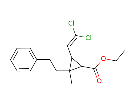 ethyl-3-(2,2-dichlorovinyl)-2-methyl-2-(2-phenylethyl)cyclopropane-1-carboxylate