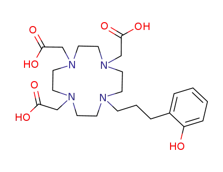 Molecular Structure of 686289-88-3 (1,4,7,10-Tetraazacyclododecane-1,4,7-triacetic acid,
10-[3-(2-hydroxyphenyl)propyl]-)