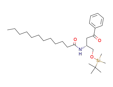 dodecanoic acid [1-(<i>tert</i>-butyl-dimethyl-silanyloxymethyl)-3-oxo-3-phenyl-propyl]-amide