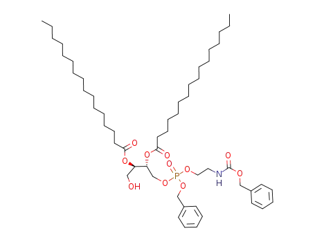 hexadecanoic acid {(1R,2R)-3-[benzyloxy-(2-benzyloxycarbonylamino-ethoxy)-phosphoryloxy]-2-hexadecanoyloxy-1-hydroxymethyl}-propyl ester