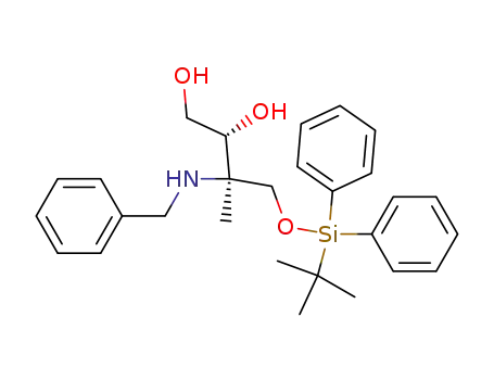 1,2-Butanediol,
4-[[(1,1-dimethylethyl)diphenylsilyl]oxy]-3-methyl-3-[(phenylmethyl)amino
]-, (2R,3R)-