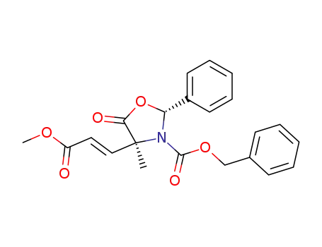 3-Oxazolidinecarboxylic acid,
4-[(1E)-3-methoxy-3-oxo-1-propenyl]-4-methyl-5-oxo-2-phenyl-,
phenylmethyl ester, (2R,4S)-