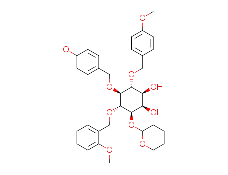 1-O-tetrahydropyranyl-4,5-O-di(4'-methoxybenzyl)-6-O-(2'-methoxybenzyl)-D-myo-inositol