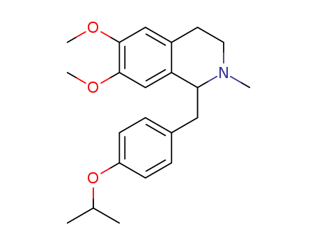 Molecular Structure of 1260158-09-5 (1-(4-isopropoxybenzyl)-6,7-dimethoxy-2-methyl-1,2,3,4-tetrahydroisoquinoline)